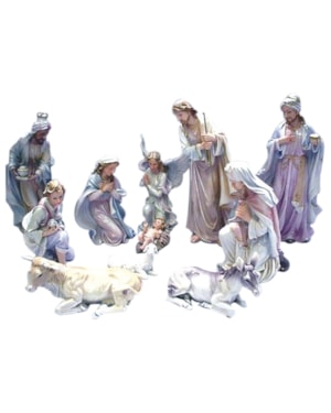 PRESÉPIO 45CM DE ALTURA C/ 11 PEÇAS IMITACÃO DE PORCELANA