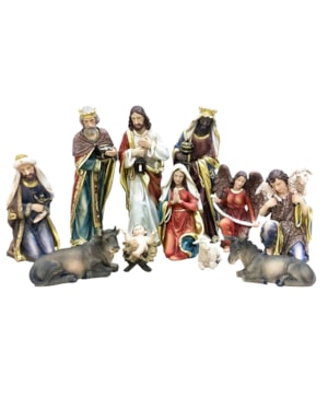 PRESÉPIO 67CM DE ALTURA C/ 11 PEÇAS TRADICIONAL - 2 CAIXAS