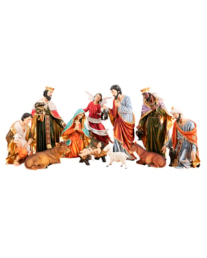 PRESÉPIO 90CM DE ALTURA C/ 11 PEÇAS TRADICIONAL - 8 CAIXAS