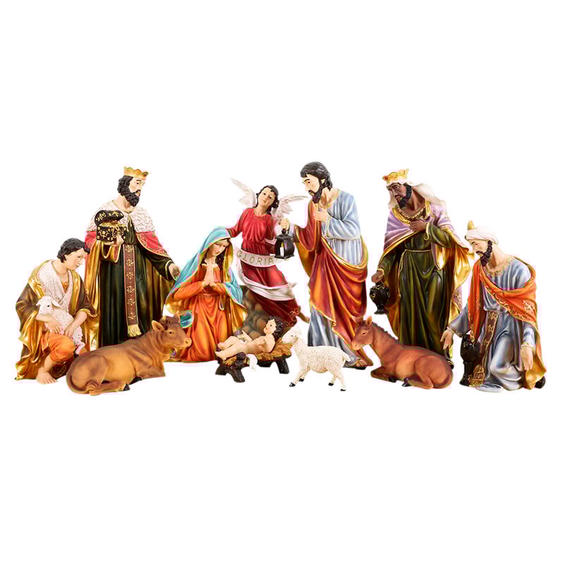 PRESÉPIO 90CM DE ALTURA C/ 11 PEÇAS TRADICIONAL - 8 CAIXAS