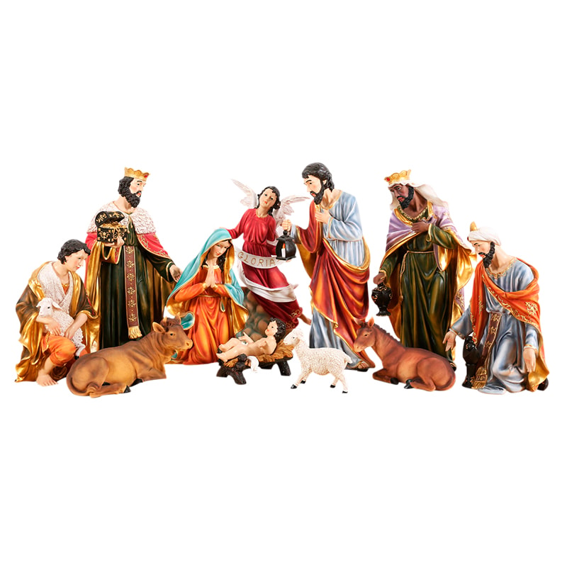 PRESÉPIO 90CM DE ALTURA C/ 11 PEÇAS TRADICIONAL - 8 CAIXAS