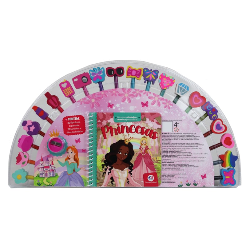 PRINCESAS - LIVRO COM ATIVIDADES E DESENHOS PARA COLORIR