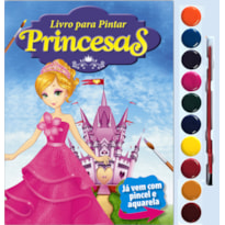 PRINCESAS LIVRO PARA PINTAR COM AQUARELA