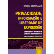 PRIVACIDADE, INFORMAÇÃO E LIBERDADE DE EXPRESSÃO - CONFLITO DE NORMAS E CRITÉRIOS DE PONDERAÇÃO - PREFÁCIO DE MARIA HELENA DINIZ