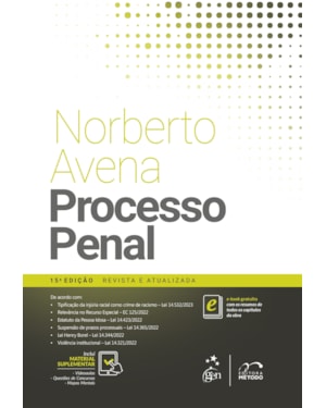 PROCESSO PENAL - 15ª EDIÇÃO 2023