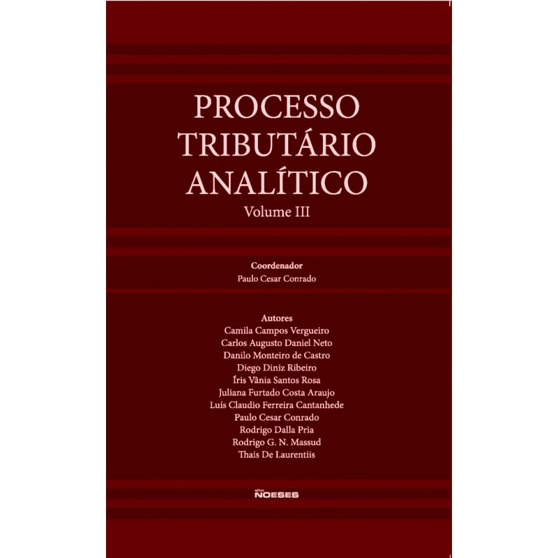 PROCESSO TRIBUTÁRIO ANALITICO VOLUME  III