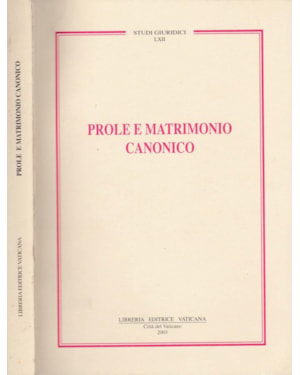 PROLE E MATRIMONIO CANONICO - 1ª