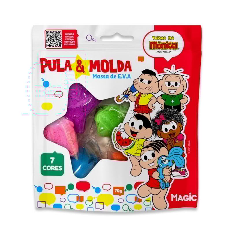 PULA E MOLDA (MASSA DE EVA) 70G - TURMA DA MÔNICA