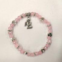 PULSEIRA PORTUGUESA ANJO DA GUARDA CRITAL ROSA 4MM