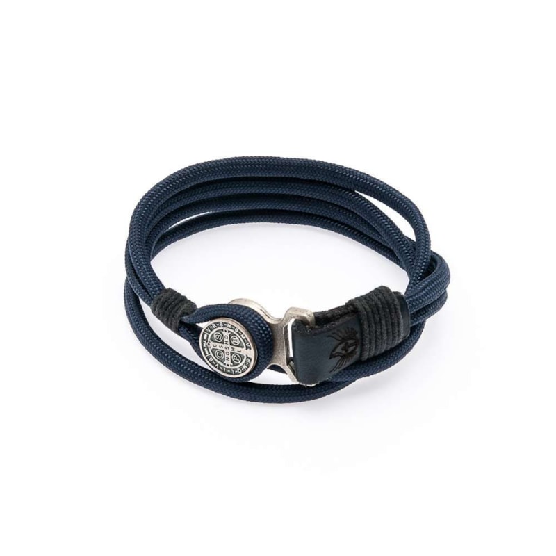 PULSEIRA SÃO BENTO PARACORD AZUL TAMANHO M
