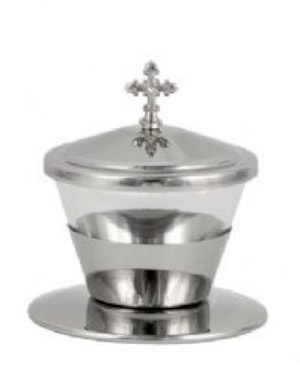 PURIFICADOR VIDRO 11CM DE ALTURA NIQUELADO
