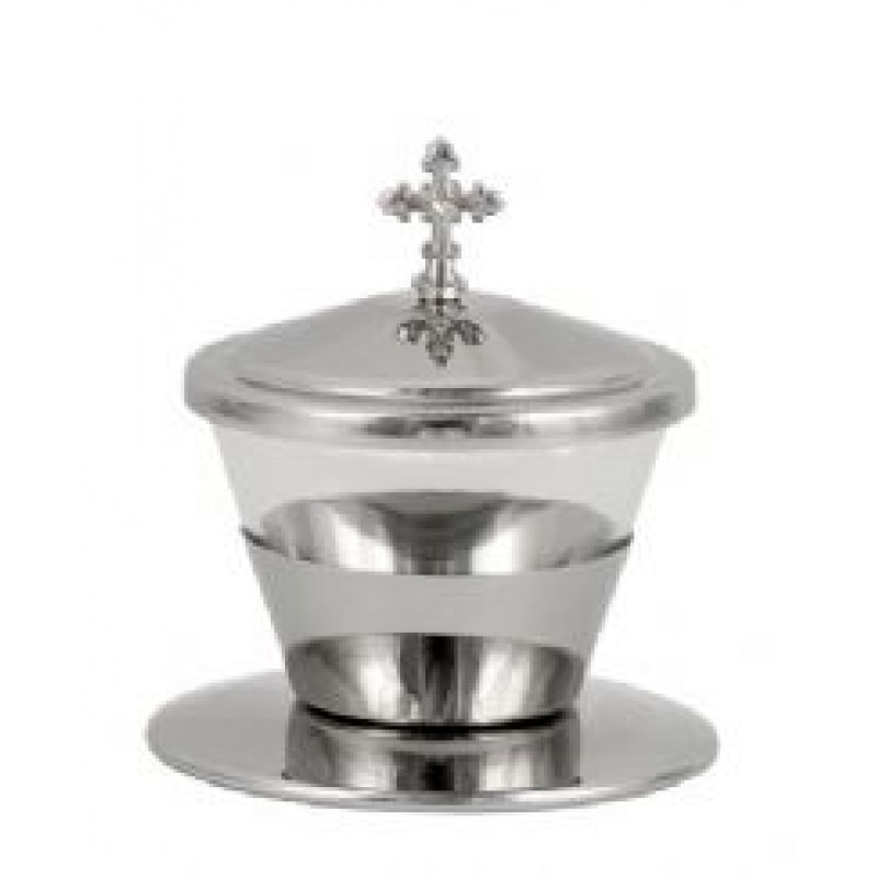 PURIFICADOR VIDRO 11CM DE ALTURA NIQUELADO