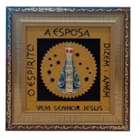 QUADRO  NOSSA SENHORA APARECIDA NICHO COM MOLDURA GRANDE 20X20