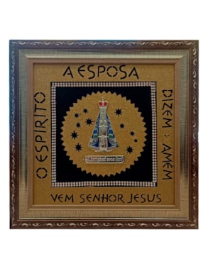 QUADRO  NOSSA SENHORA APARECIDA NICHO COM MOLDURA GRANDE 30X30