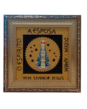 QUADRO  NOSSA SENHORA APARECIDA NICHO COM MOLDURA PEQUENO 20X20