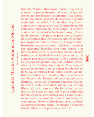 QUANDO MARINA ABRAMOVIC MORRER: UMA BIOGRAFIA