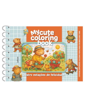 Quatro estações de felicidade - Capa dura espiral: My cute coloring book