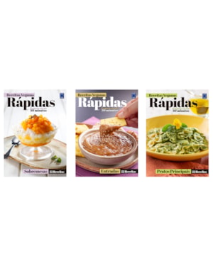 RECEITAS VEGANAS RÁPIDAS - COLEÇÃO 3 VOLUMES
