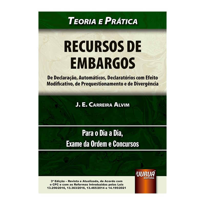RECURSOS DE EMBARGOS - DE DECLARAÇÃO, AUTOMÁTICOS, DECLARATÓRIOS COM EFEITO MODIFICATIVO, DE PREQUESTIONAMENTO E DE DIVERGÊNCIA - TEORIA E PRÁTICA