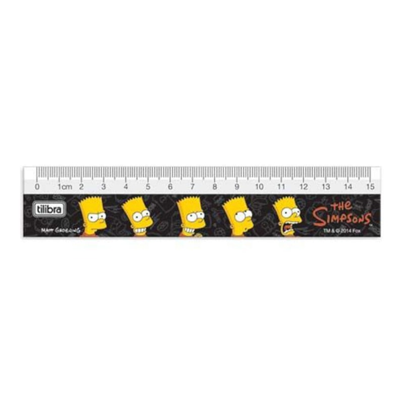 REGUA ACRILICO TILIBRA 15CM SIMPSONS