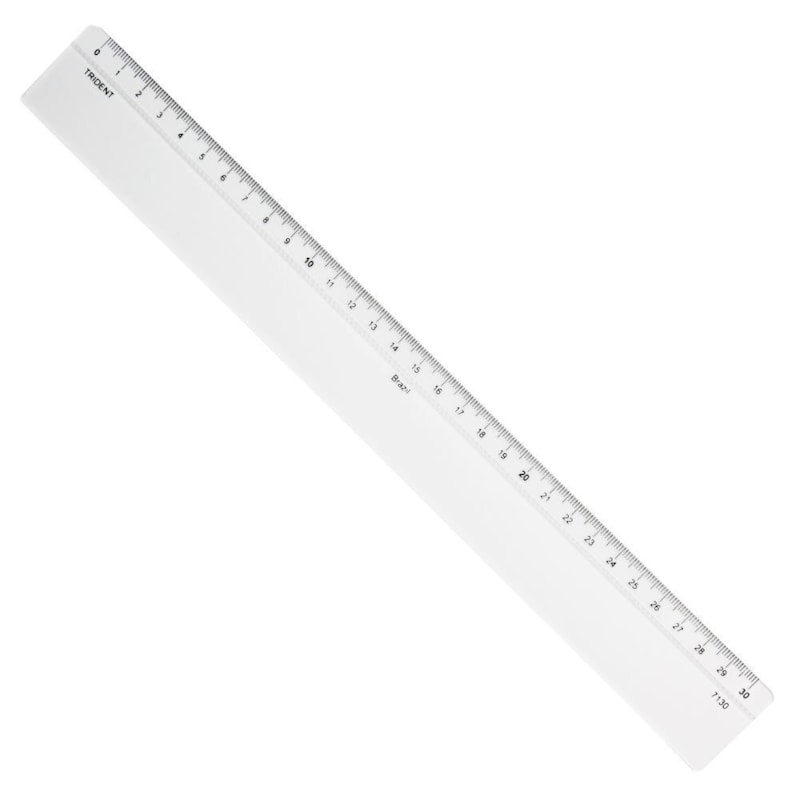 REGUA ACRILICO TRIDENT 30 CM