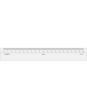 REGUA ACRILICO TRIDENT 7120  20 CM