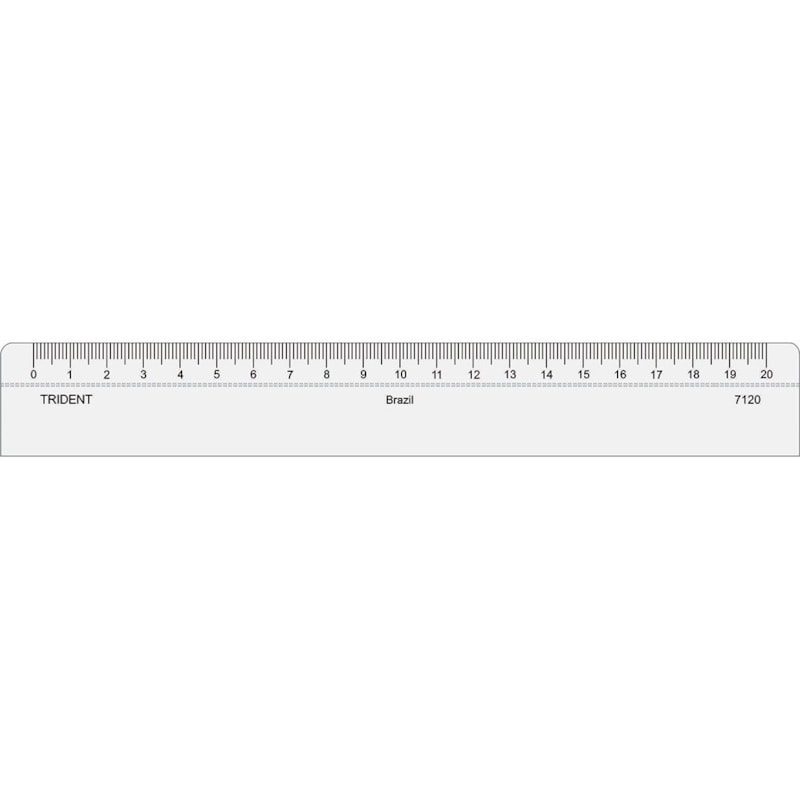 REGUA ACRILICO TRIDENT 7120  20 CM
