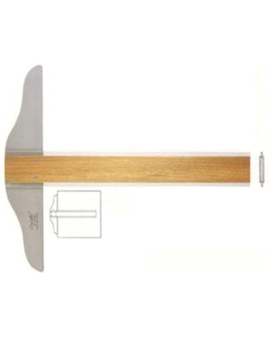 REGUA T MADEIRA SIMPLES TRIDENT FIXA 5105 50CM