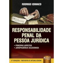 RESPONSABILIDADE PENAL DA PESSOA JURÍDICA RESPONSABILIDADE PENAL DA PESSOA JURÍDICA