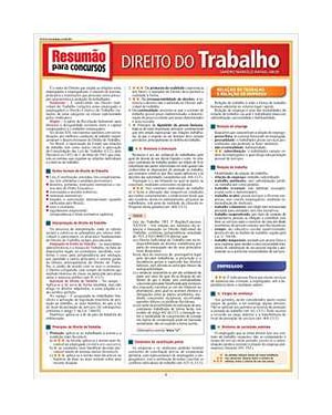 RESUAMAO CONCURSOS DIREITO DO TRABALHO