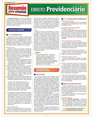 RESUMAO CONCURSOS DIREITO PREVIDENCIARIO
