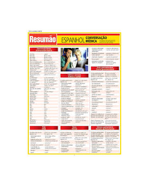 RESUMAO CONVERSACAO MEDICA ESPANHOL - 1ª
