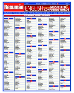 RESUMÃO - ENGLISH COMMONLY MISSPELLED E CONFUSING WORDS