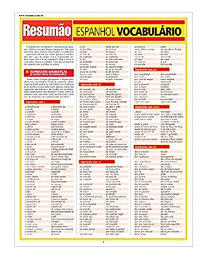 RESUMAO ESPANHOL VOCABULARIO - 1ª