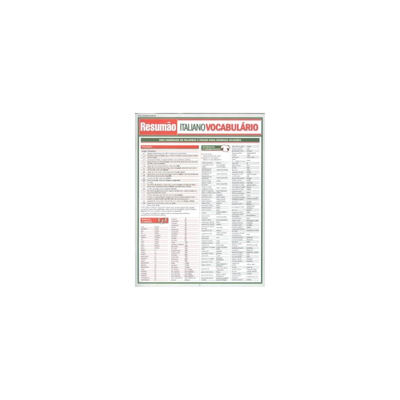RESUMAO ITALIANO VOCABULARIO - 1
