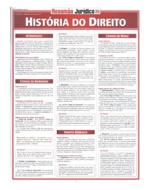 RESUMAO JURIDICO: HISTORIA DO DIREITO - 1