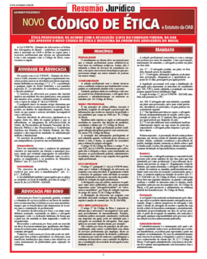 RESUMÃO JURÍDICO - NOVO CÓDIGO DE ÉTICA E ESTATUTO DA OAB