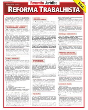 RESUMÃO JURÍDICO - REFORMA TRABALHISTA