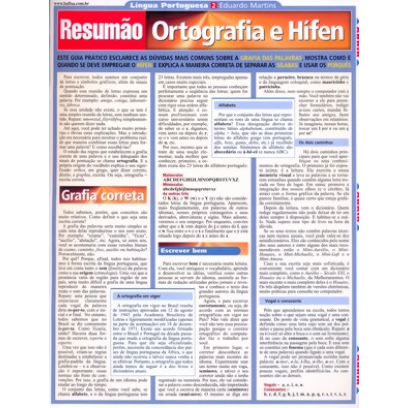RESUMAO - ORTOGRAFIA E HIFEN