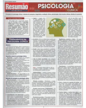 RESUMAO PSICOLOGIA CLINICA - 1ª