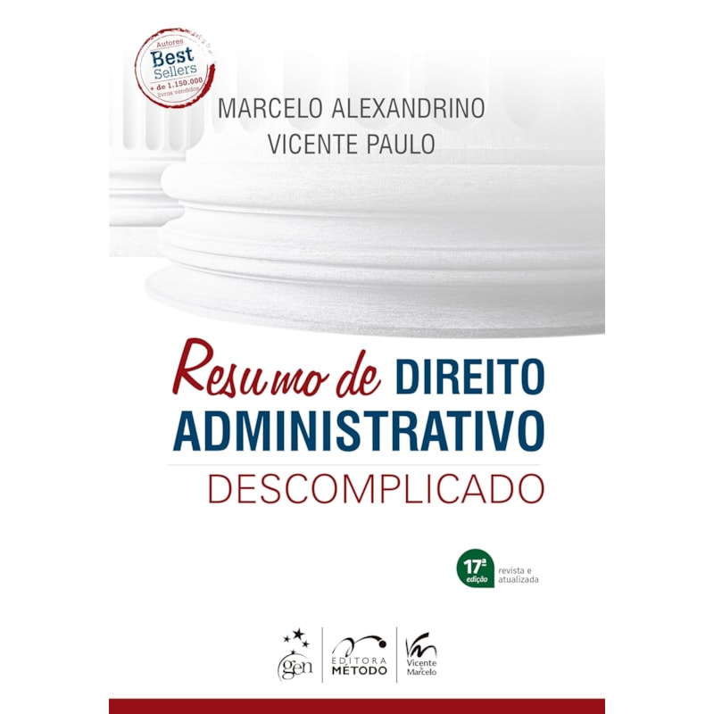 RESUMO DE DIREITO ADMINISTRATIVO DESCOMPLICADO - 17ª EDIÇÃO 2024