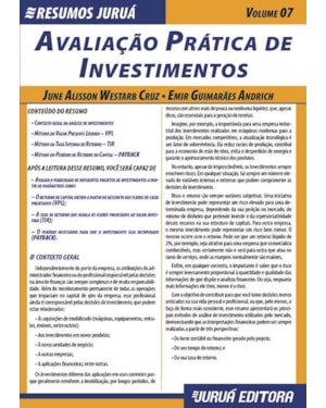 RESUMOS JURUÁ - CONTÁBIL - AVALIAÇÃO PRÁTICA DE INVESTIMENTOS - VOLUME 07