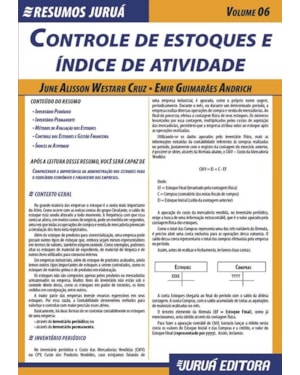 RESUMOS JURUÁ - CONTÁBIL - CONTROLE DE ESTOQUES E ÍNDICE DE ATIVIDADE - VOLUME 06