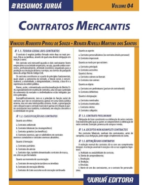 RESUMOS JURUÁ - DIREITO - CONTRATOS MERCANTIS - VOLUME 04