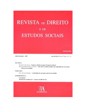 Revista de Direito e de Estudos Sociais: Julho - Dezembro - 2007, ano XLVIII, nº 3-4
