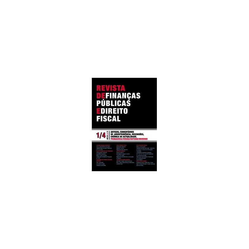 Revista de Finanças Públicas e Direito Fiscal Ano XII nº 1/4