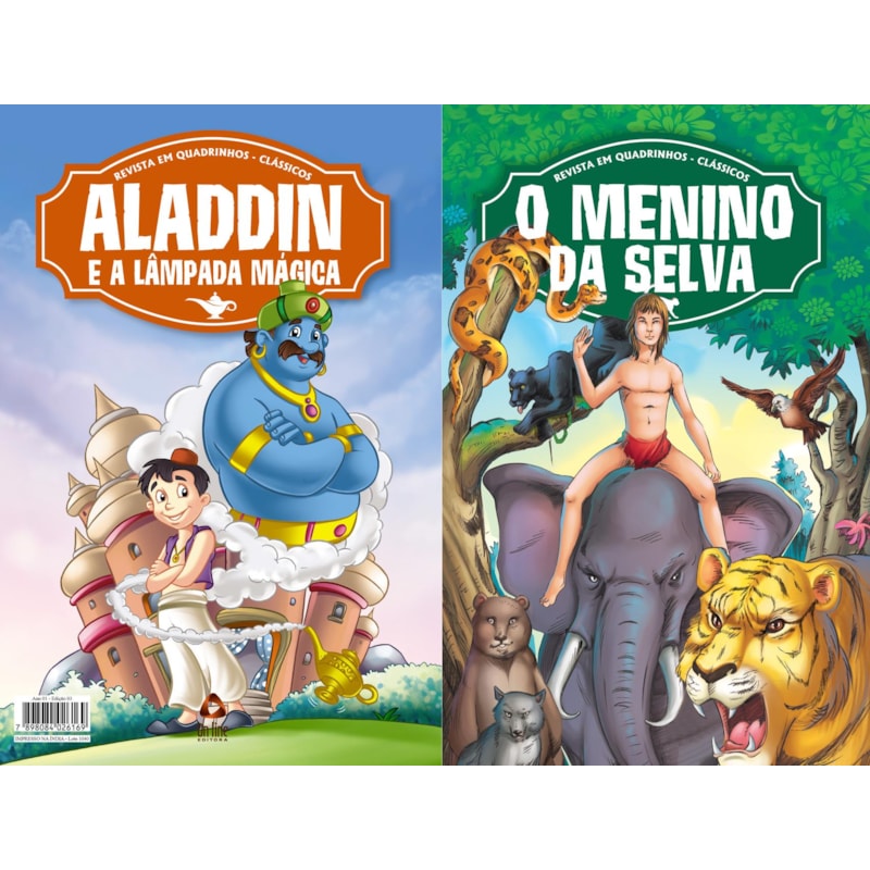 REVISTA EM QUADRINHOS CLÁSSICOS EDIÇÃO 03 - ALLADIN + O MENINO DA SELVA