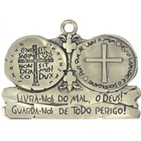 SACRAMENTAL MEDALHA DAS DUAS CRUZES - NÍQUEL