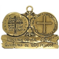 SACRAMENTAL MEDALHA DAS DUAS CRUZES - OURO VELHO