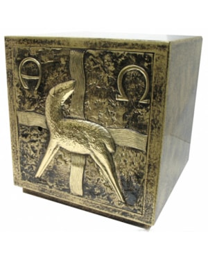 SACRÁRIO CORDEIRO 30CM DE ALTURA DOURADO